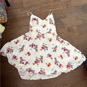 GAP Floral White Dress with Colorful Print